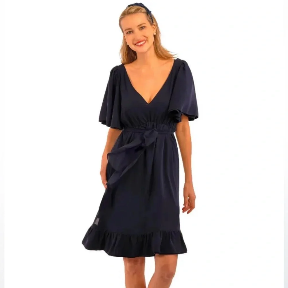 New w Tag: Gretchen Scott Melody Dress. Black. Size 6 - Picture 3 of 13